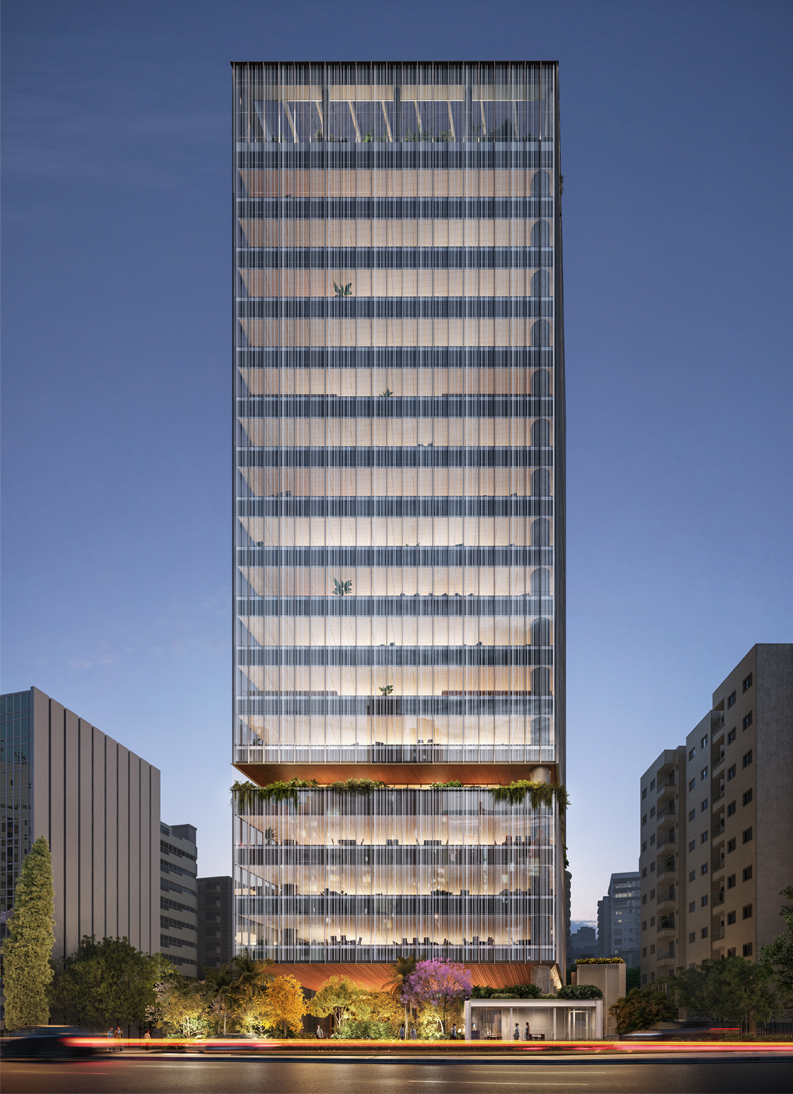 Perspectiva ilustrada da fachada